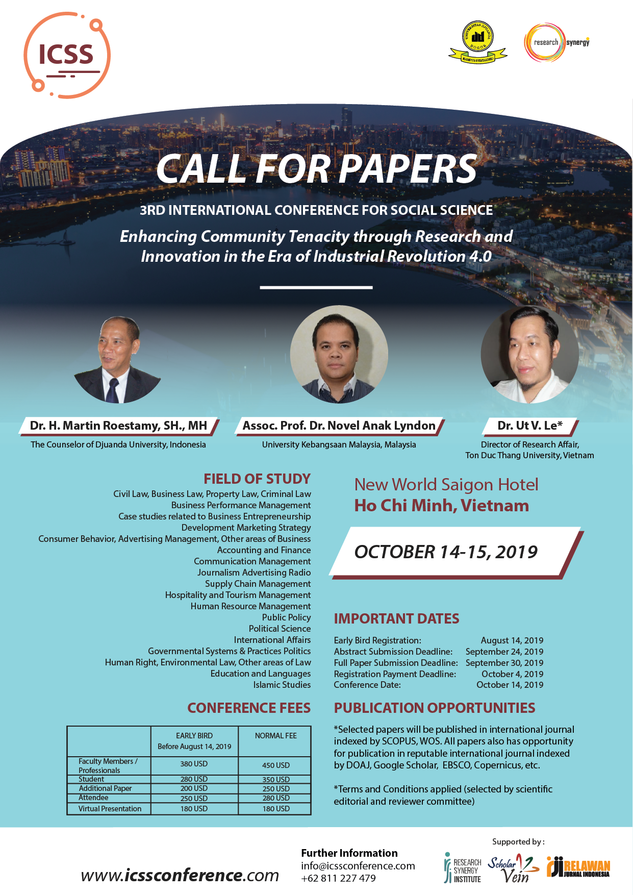 3rd International Conference for Social Science (ICSS)